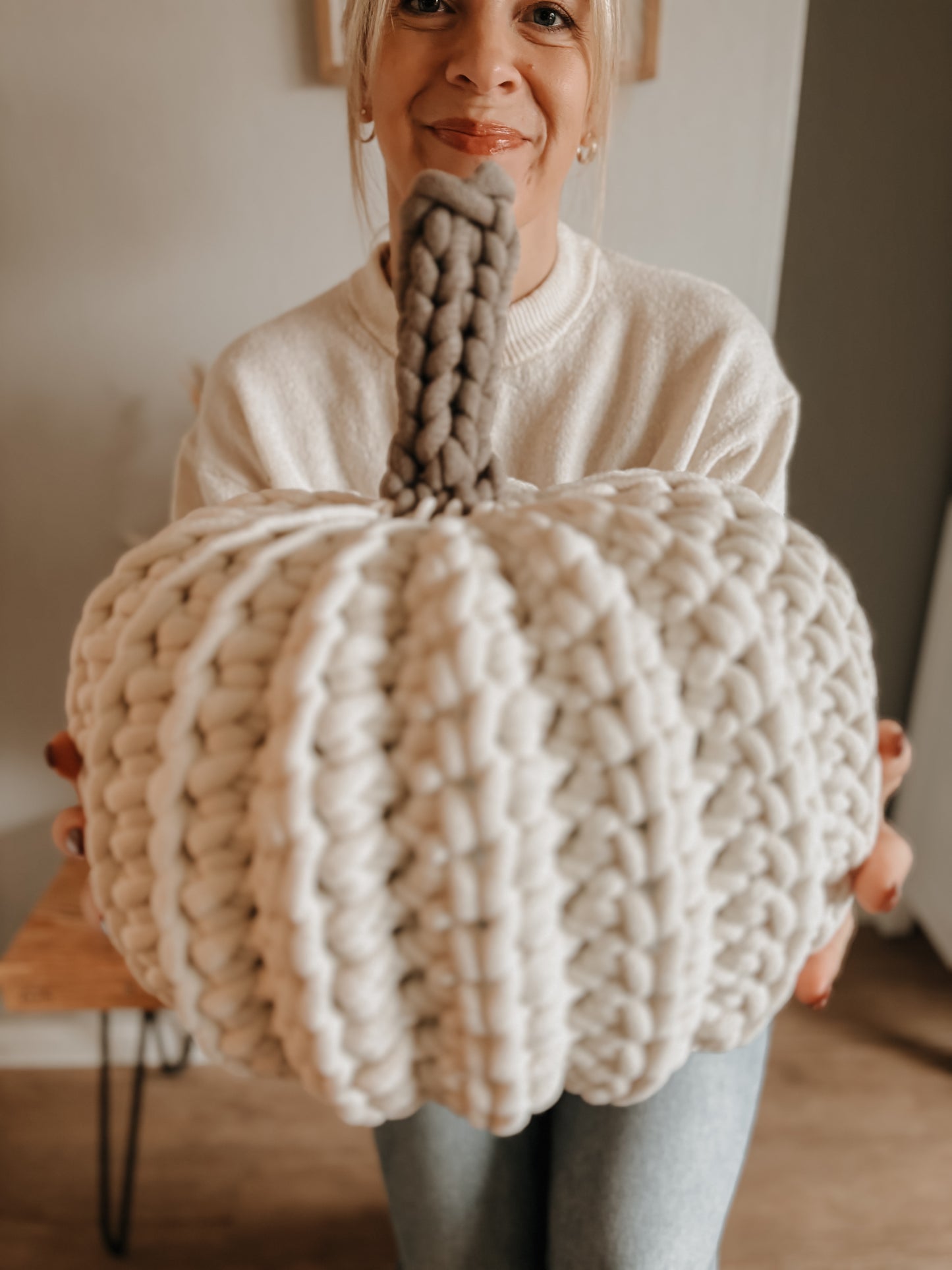 Häkel-Kürbis "XL"aus Baumwollkordel | Herbstdeko, Cozy Autumn, Handmade Pumpkin