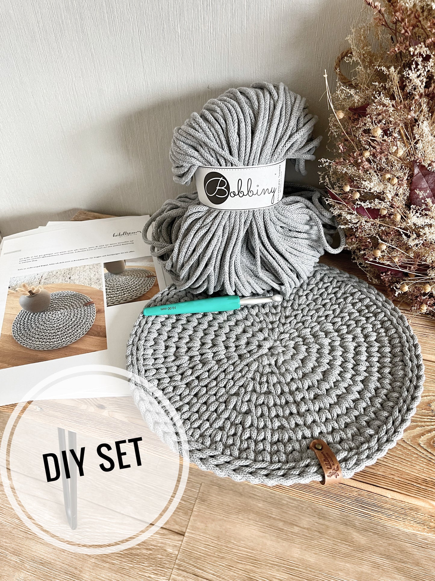 DIY Set+DEUTSCHE Anleitung für ein Platzset - Design von Haekeltraum_byChristina