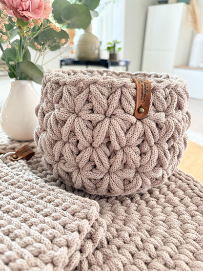 Geschenkset Platzset + Korb "Jasmin" + Topflappen Geschenkidee, Geburtstag , Küche, Deko,