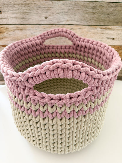 Jumbokorb Häkelanleitung PDF 36x36 cm | großer Aufbewahrungskorb DIY | Korb häkeln Deutsch | Handmade Basket Pattern
