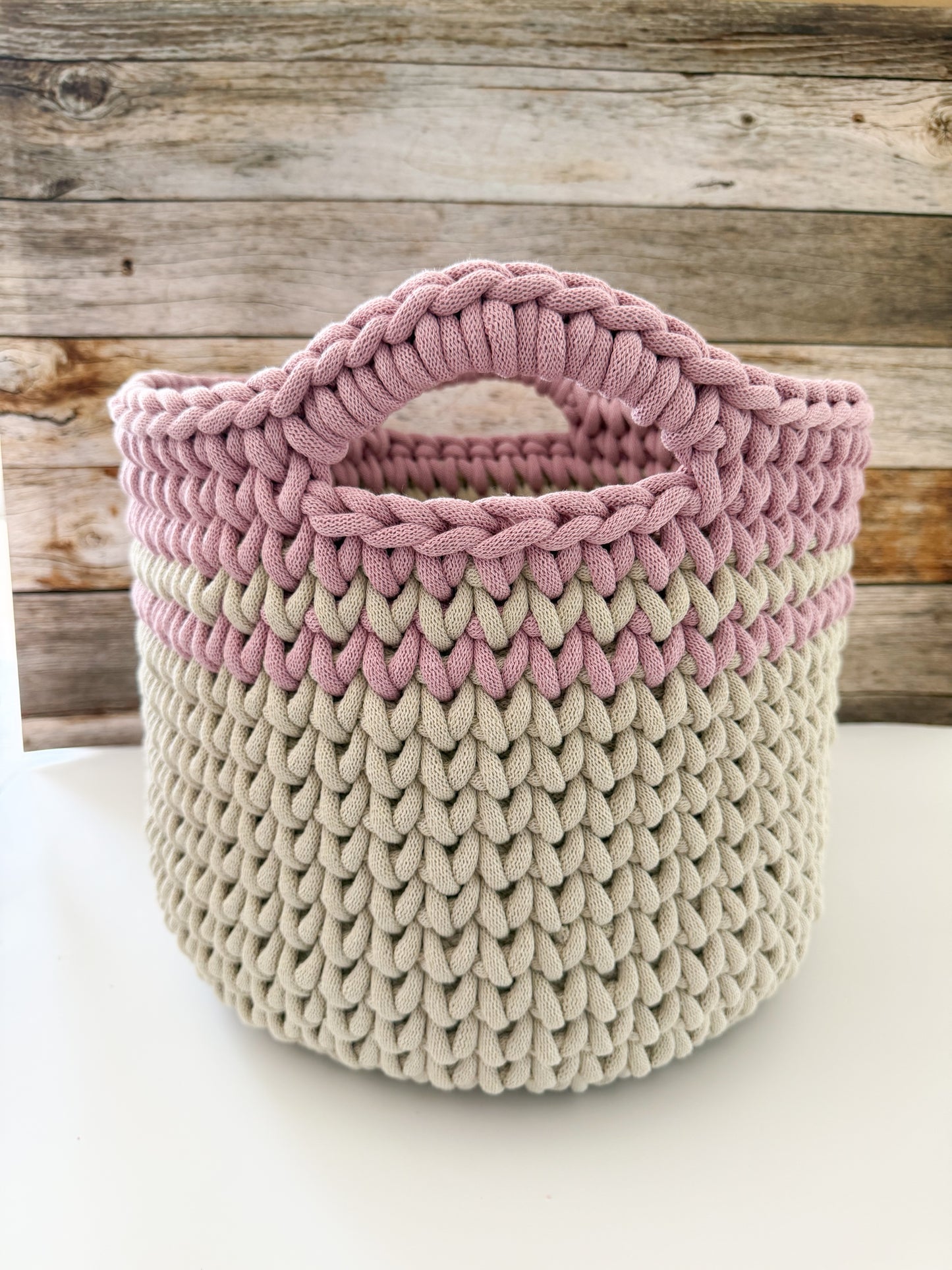 Jumbokorb Häkelanleitung PDF 36x36 cm | großer Aufbewahrungskorb DIY | Korb häkeln Deutsch | Handmade Basket Pattern