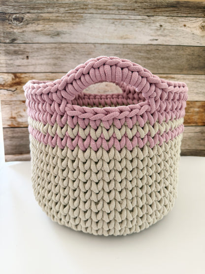 Jumbokorb Häkelanleitung PDF 36x36 cm | großer Aufbewahrungskorb DIY | Korb häkeln Deutsch | Handmade Basket Pattern