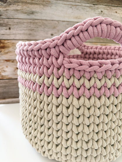 Jumbokorb Häkelanleitung PDF 36x36 cm | großer Aufbewahrungskorb DIY | Korb häkeln Deutsch | Handmade Basket Pattern