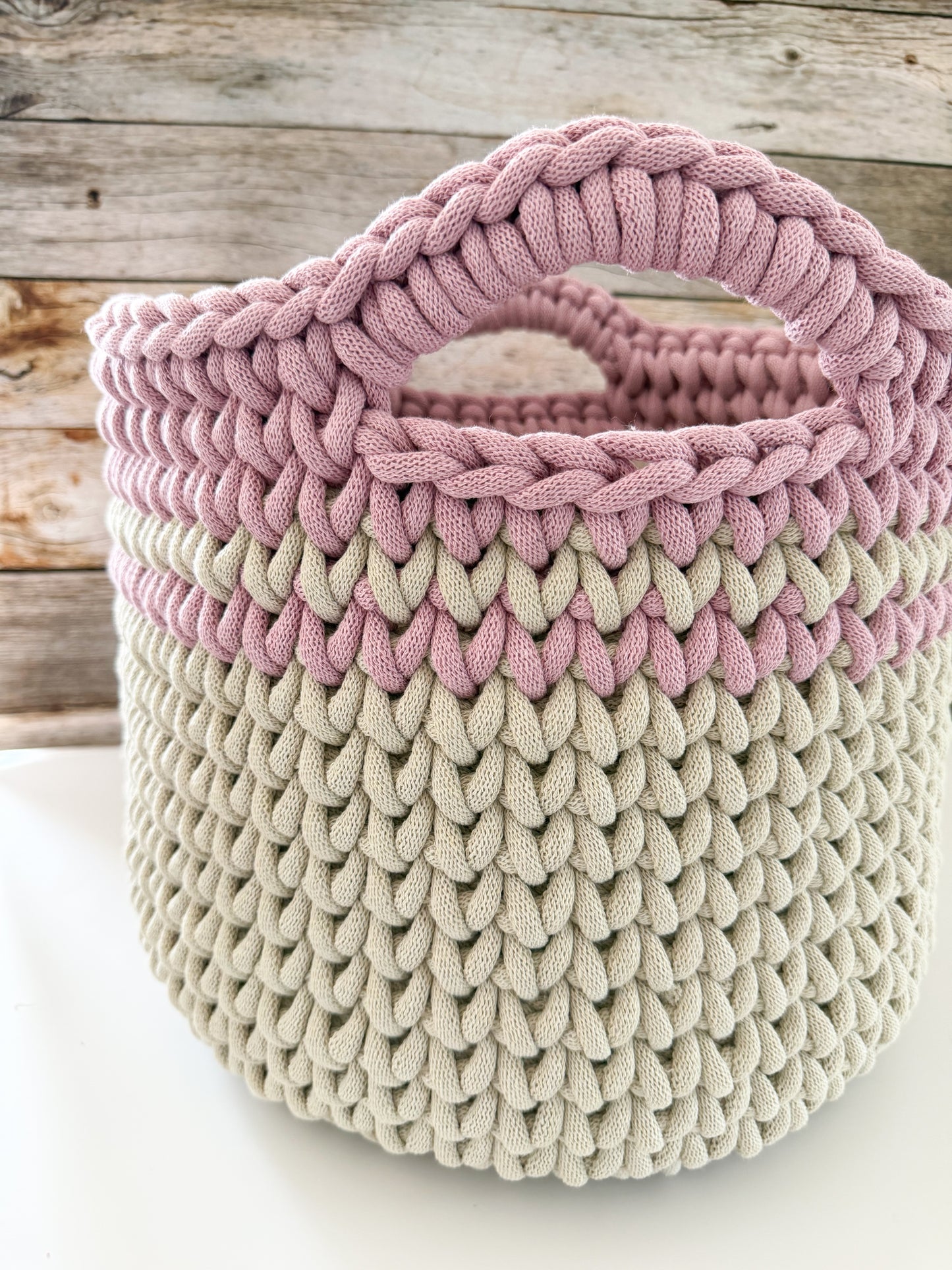 Jumbokorb Häkelanleitung PDF 36x36 cm | großer Aufbewahrungskorb DIY | Korb häkeln Deutsch | Handmade Basket Pattern