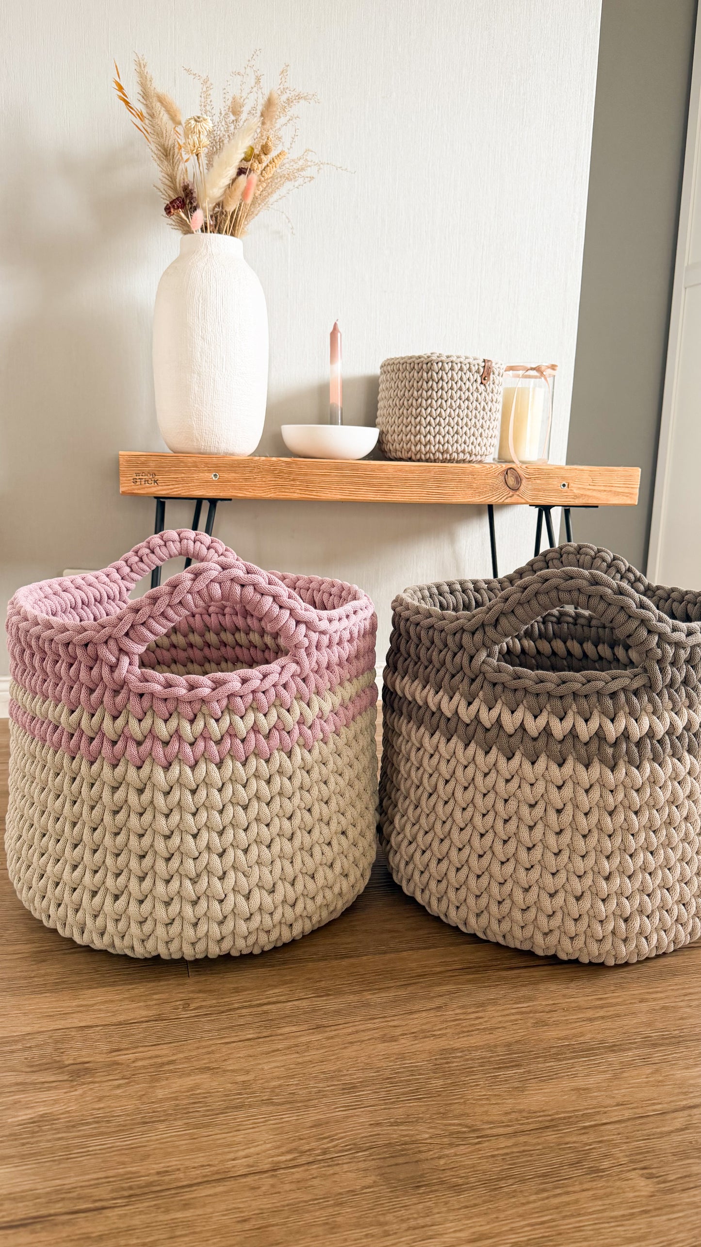 DIY Set Jumbokorb häkeln 36x36 cm | Häkelset großer Aufbewahrungskorb mit Anleitung & Garn | Korb DIY Kit Deutsch