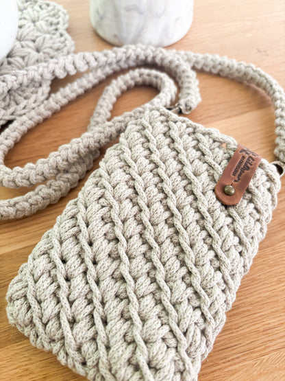 Handytasche Crossbodybag gehäkelt Umhängetasche Smartphone