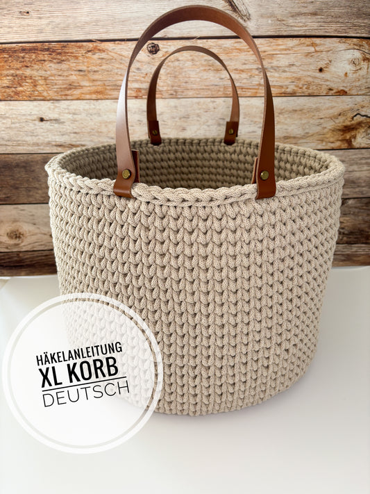 PDF "English" Pattern XL Basket- Design von Haekeltraum_byChristina