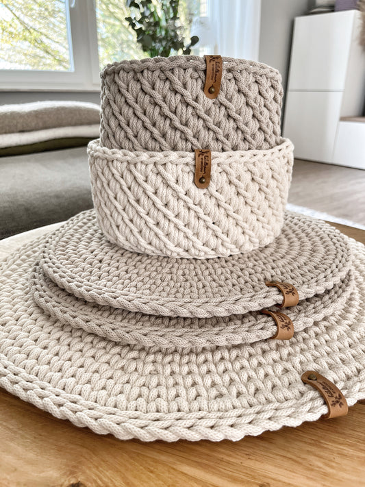 Häkelkorb „Beauty“ Korb Utensilo Aufbewahrung Geschenkideen