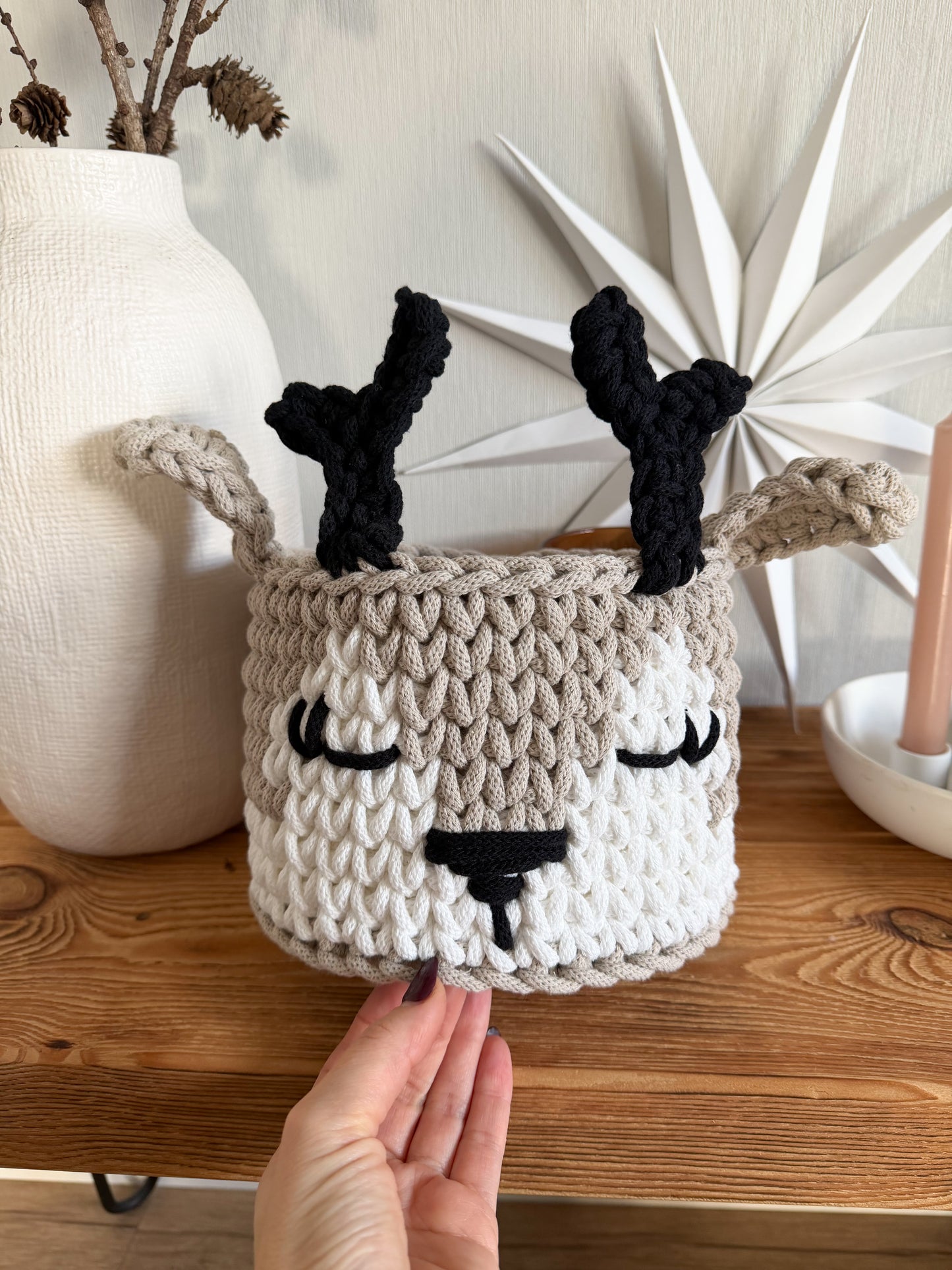 DIY Set+DEUTSCHE Anleitung für ein Rehkorb - Design von Haekeltraum_byChristina