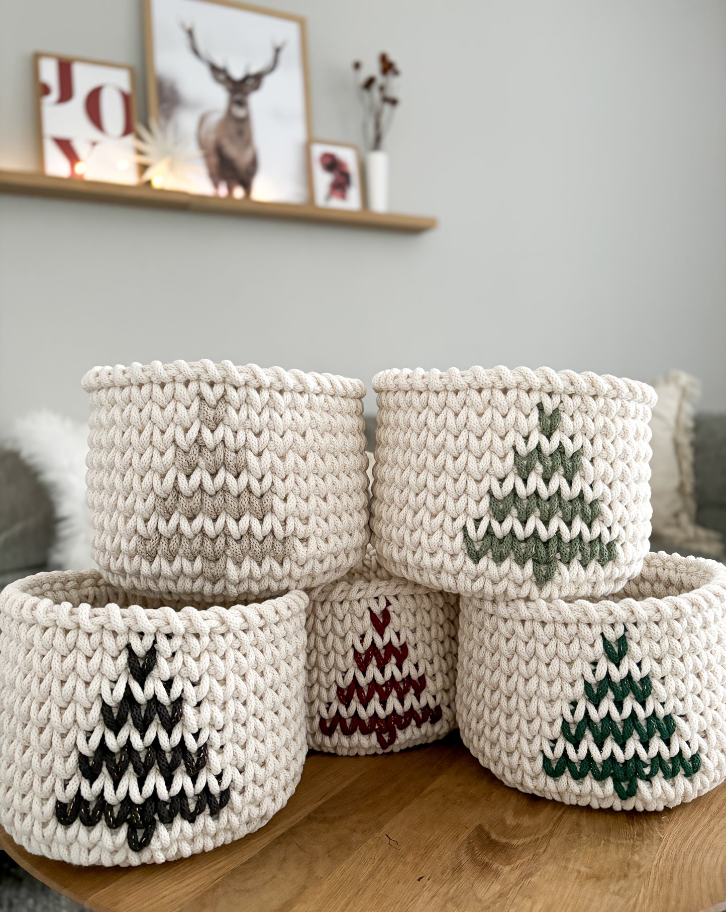 Häkelkorb,  „Tannenbaum“ Weihnachten, Geschenkidee ,  Aufbewahrung, Geschenk