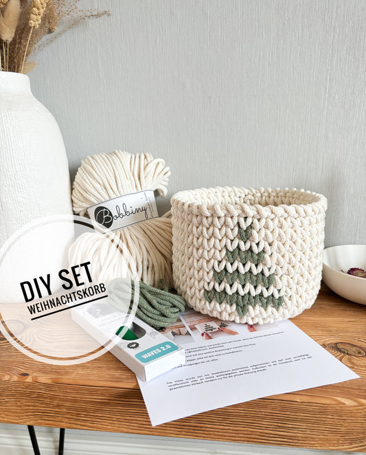 DIY Set+DEUTSCHE Videoanleitung für ein Weihnachtskorb - Design von Haekeltraum_byChristina