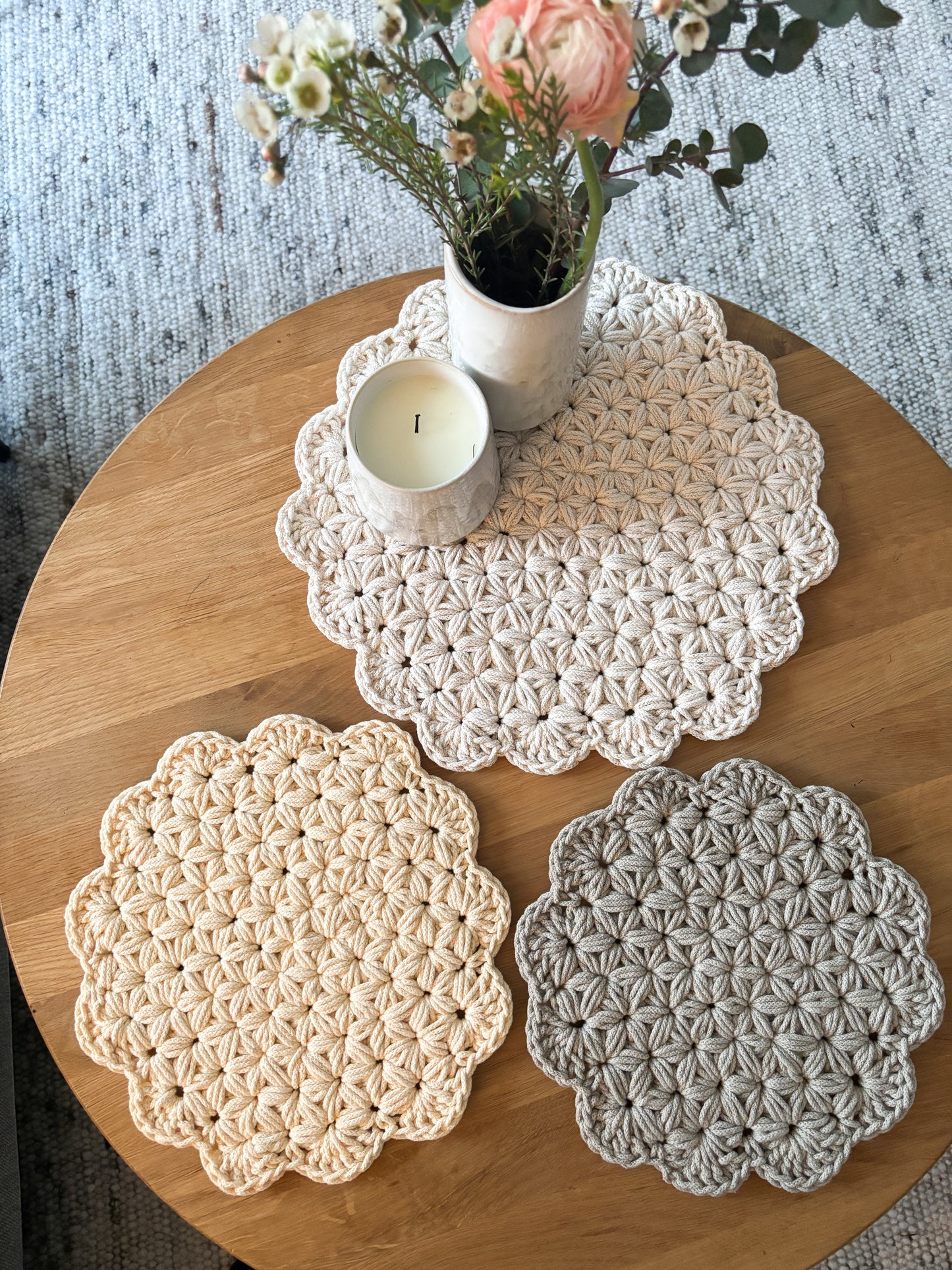 ONLINE-KURS- „Deutsch" für ein Platzset "Jasmin" Design von Haekeltraum_byChristina