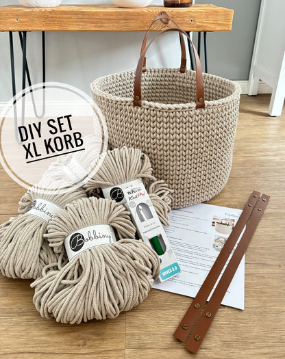 DIY Set+DEUTSCHE Anleitung für ein XL Korb - Design von Haekeltraum_byChristina