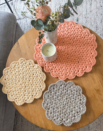 ONLINE-KURS- „Deutsch" für ein Platzset "Jasmin" Design von Haekeltraum_byChristina