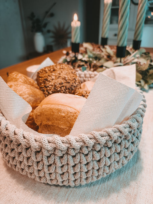 Häkelkorb „Brotkorb" Korb Utensilo Aufbewahrung Geschenkideen
