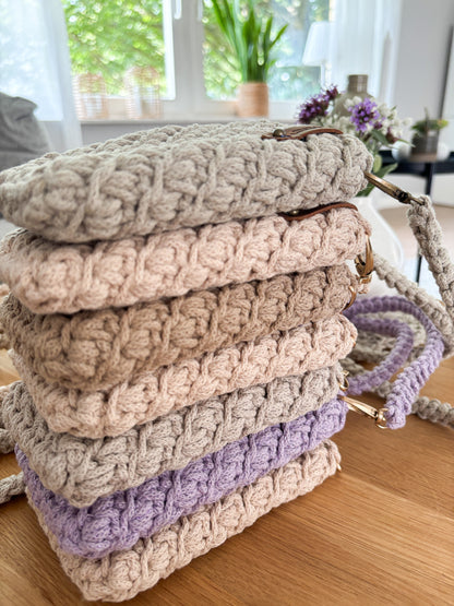 Handytasche Crossbodybag gehäkelt Umhängetasche Smartphone