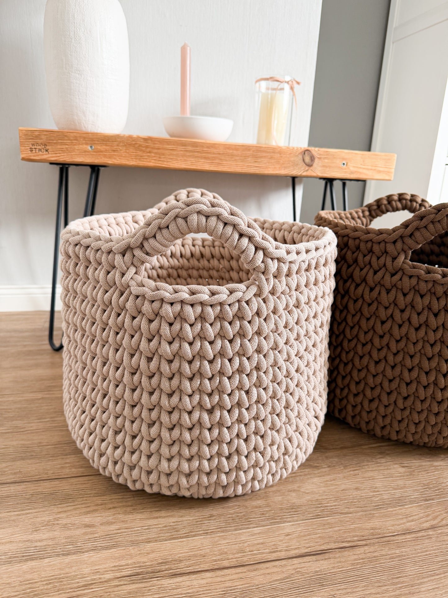 DIY Set Jumbokorb häkeln 36x36 cm | Häkelset großer Aufbewahrungskorb mit Anleitung & Garn | Korb DIY Kit Deutsch