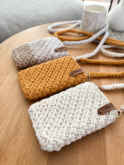 Handytasche Crossbodybag gehäkelt Umhängetasche Smartphone