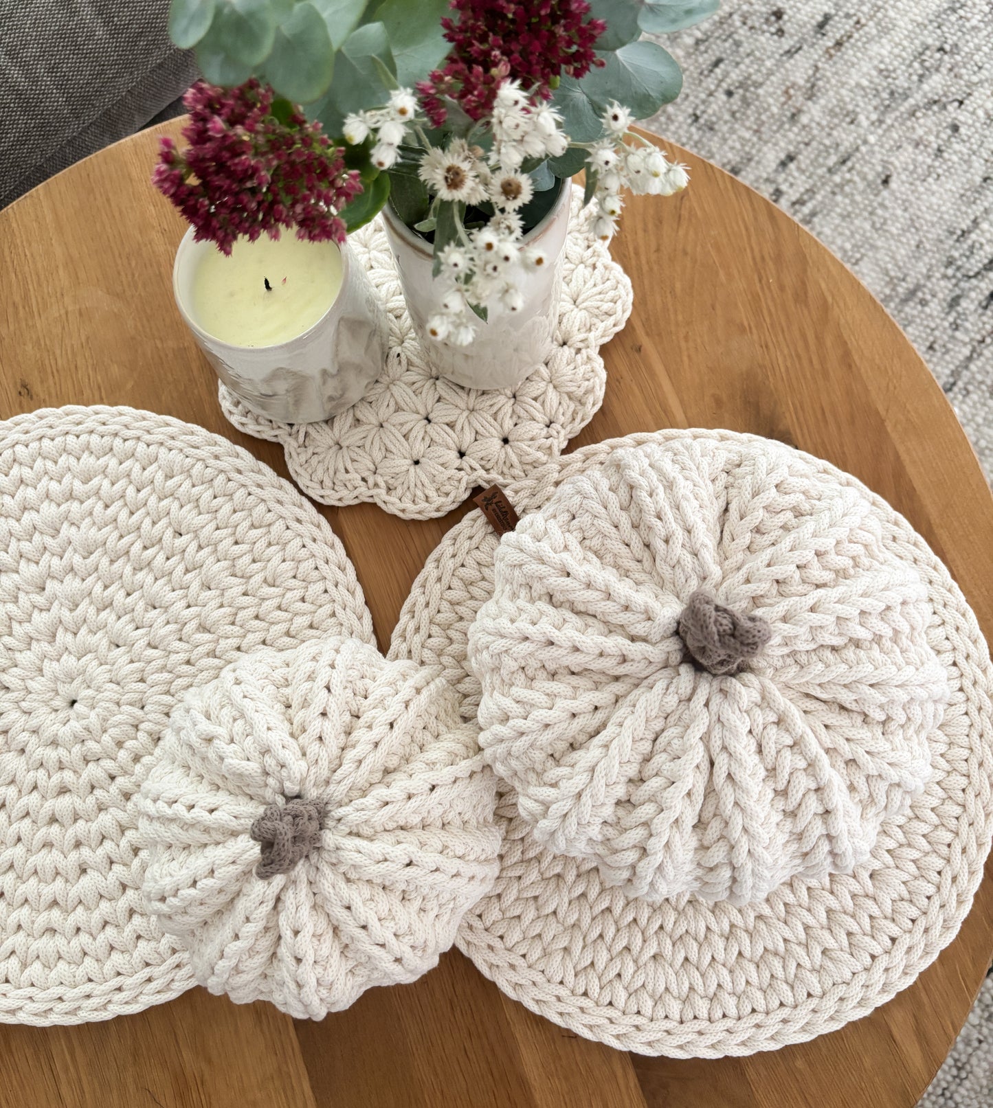 Häkel-Kürbis aus Baumwollkordel | Herbstdeko, Cozy Autumn, Handmade Pumpkin