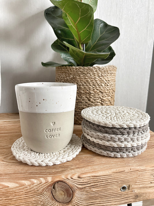 Untersetzer gehäkelt Rund Glasuntersetzer Coaster