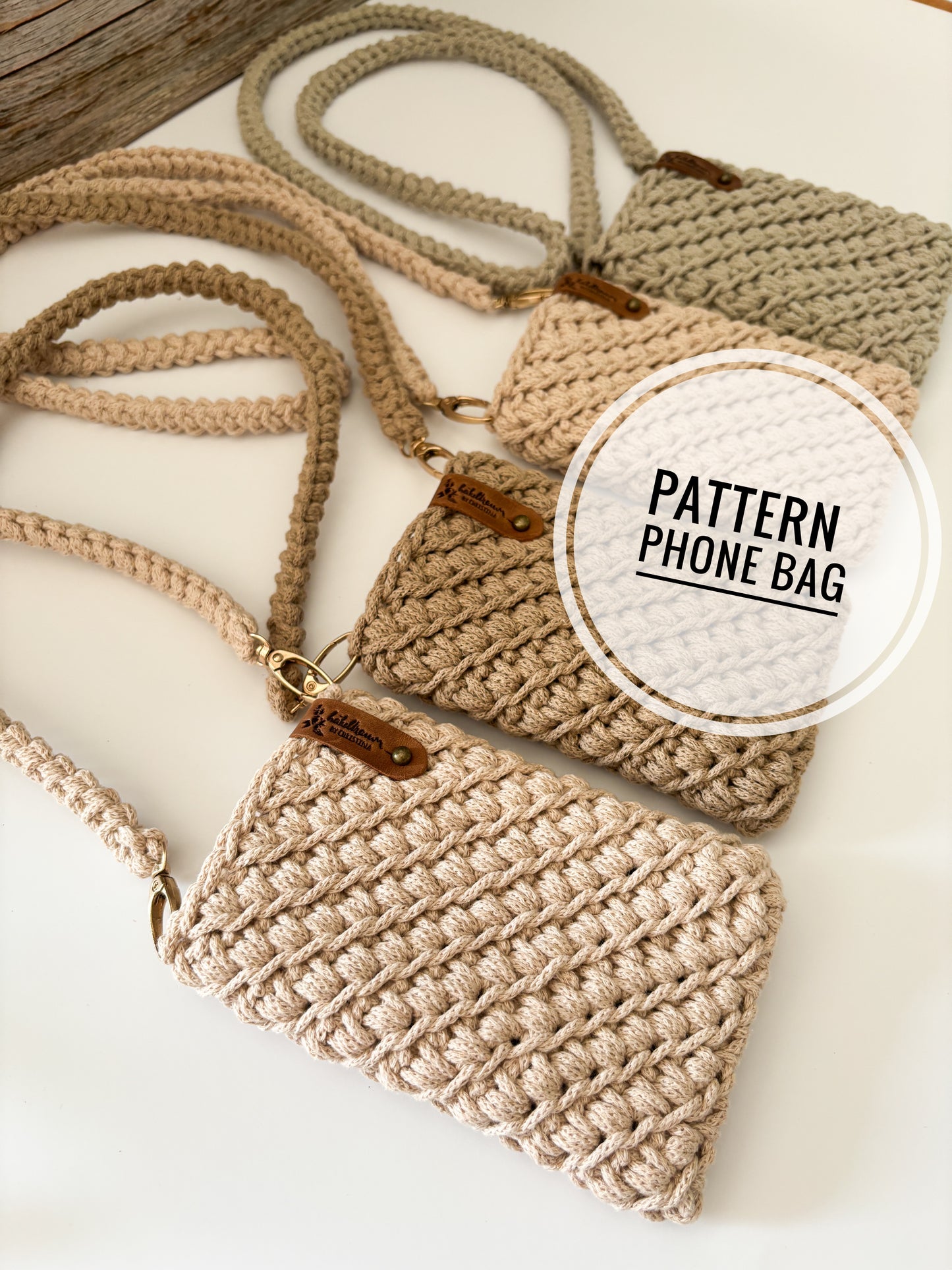 PDF Crochet Pattern – Phone Bag with Cord & Carabiners | English Crochet Pattern | Haekeltraum_byChristina