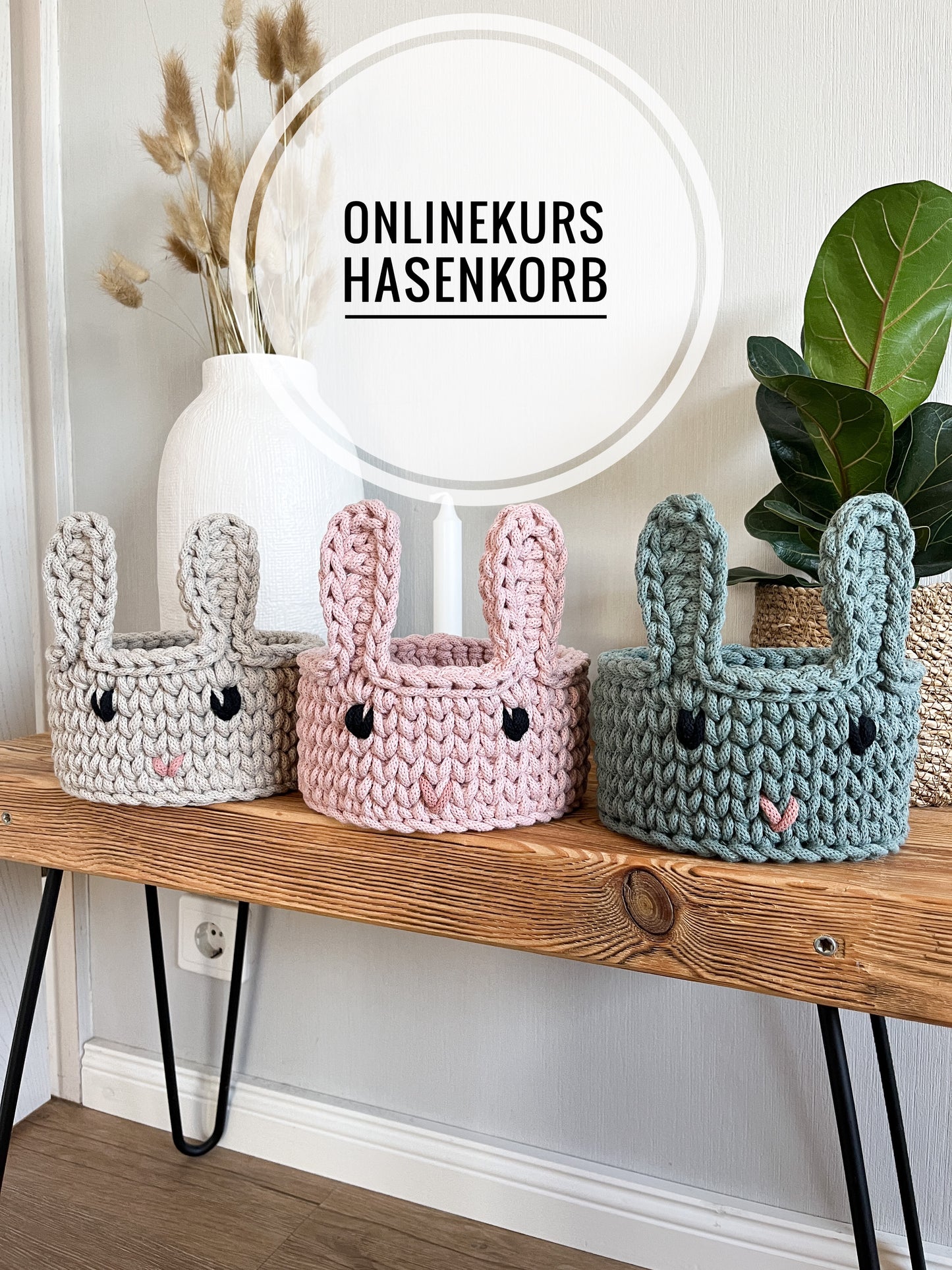 ONLINE-KURS- „Deutsch" für einen Hasenkorb- Design von Haekeltraum_byChristina