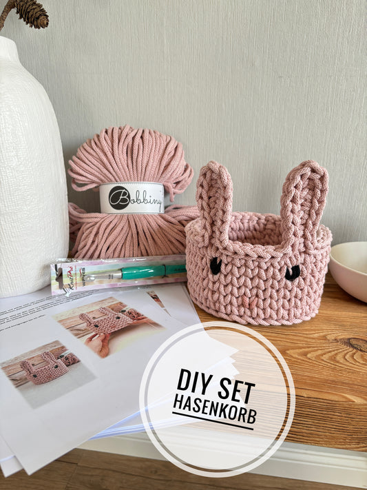 DIY Set+DEUTSCHE Anleitung für ein Korb im "Hasenkorb" von Haekeltraum_byChristina
