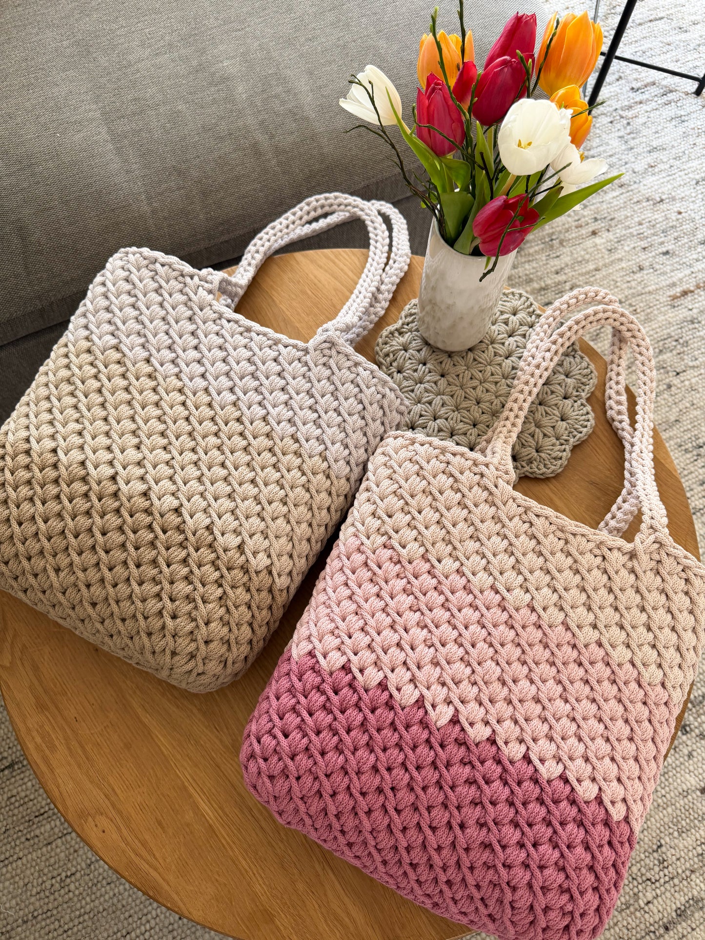 DIY Set+DEUTSCHE Anleitung für eine Tasche "Gänsefüßchen" von Haekeltraum_byChristina