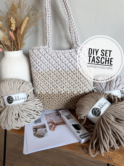DIY Set+DEUTSCHE Anleitung für eine Tasche "Gänsefüßchen" von Haekeltraum_byChristina
